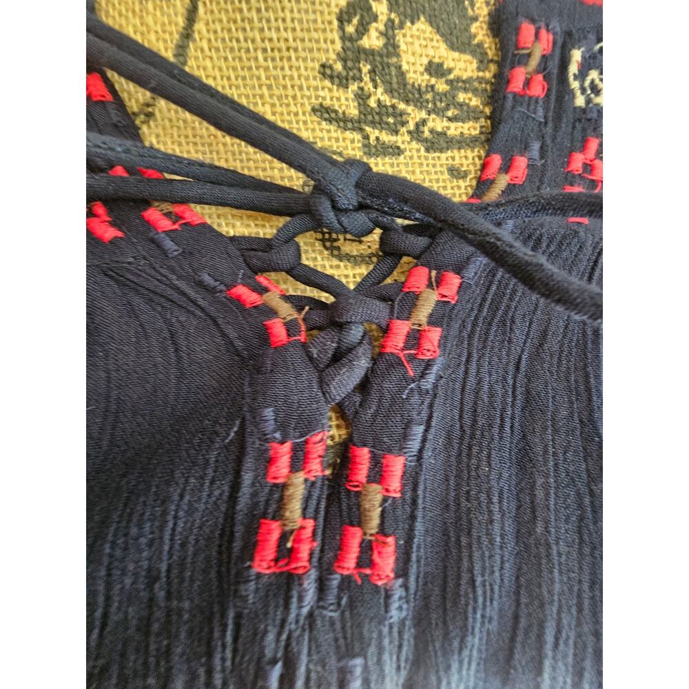 Anthropolgie Hazel Dress Embroidered Peasant Flowy, Boho 100% Viscose Aztec Sz S - Picture 12 of 15